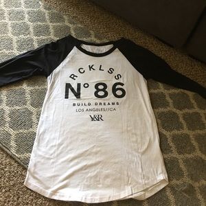 Young and Reckless baseball tee. Worn once